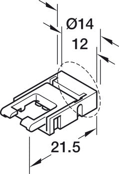 Interconnecting lead, HÃ¤fele Loox5 for LED strip light, RGB, 10 mm