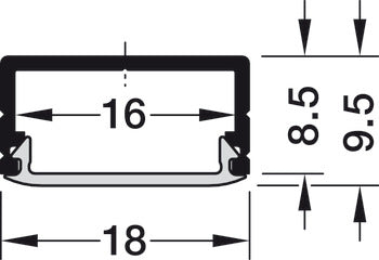 Aluminum Profile, for Surface Mounting