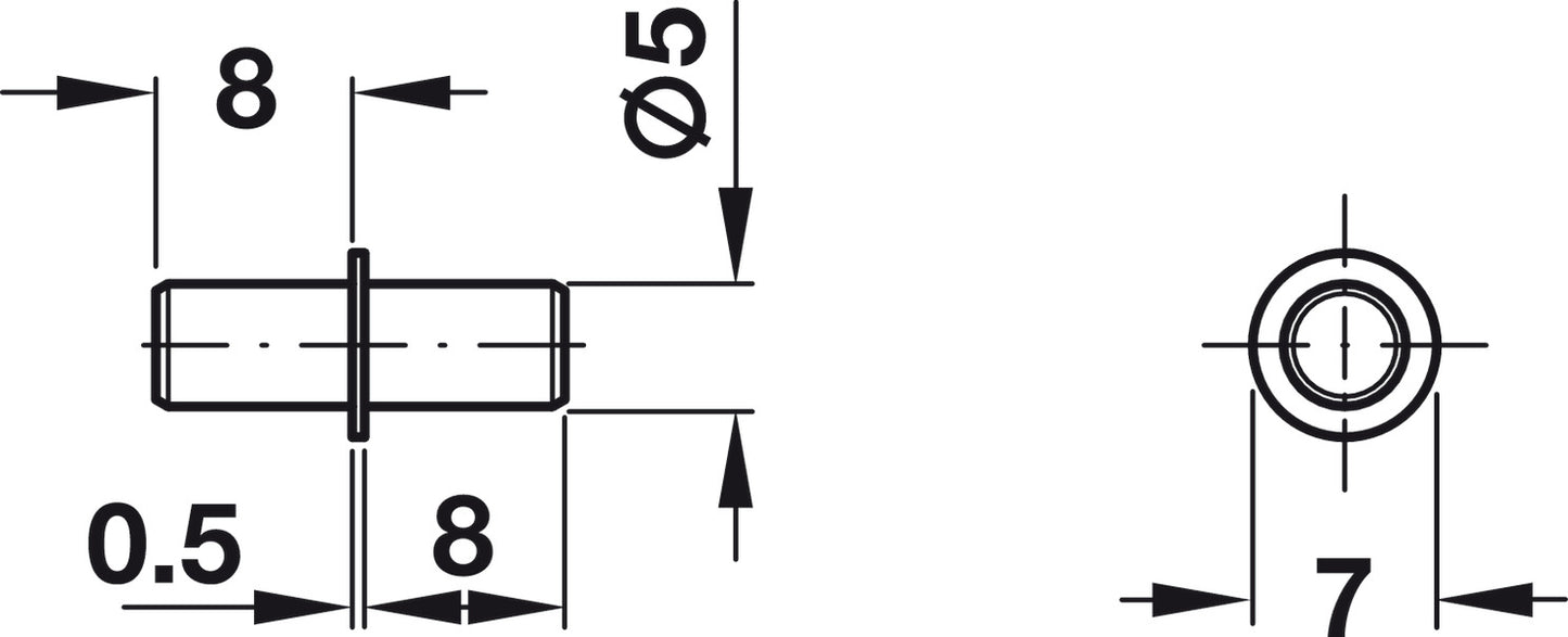Shelf Support, Ø5 mm