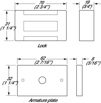 Magnetic Cabinet Lock, MCL1 Nano