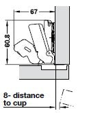 Concealed Hinge, Salice Series 200 with integrated silicone oil dampers