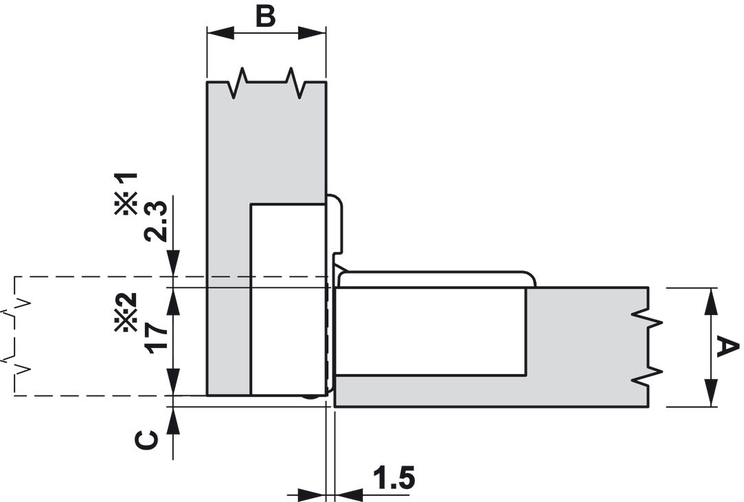 Flap Hinge, Grass Tiomos 90°