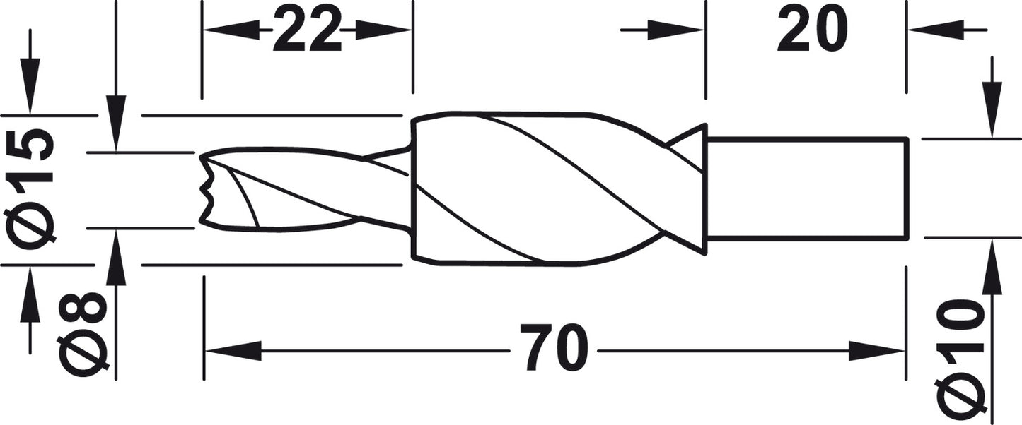 Stepped Drill Bit, For KINTAI Shelf Support