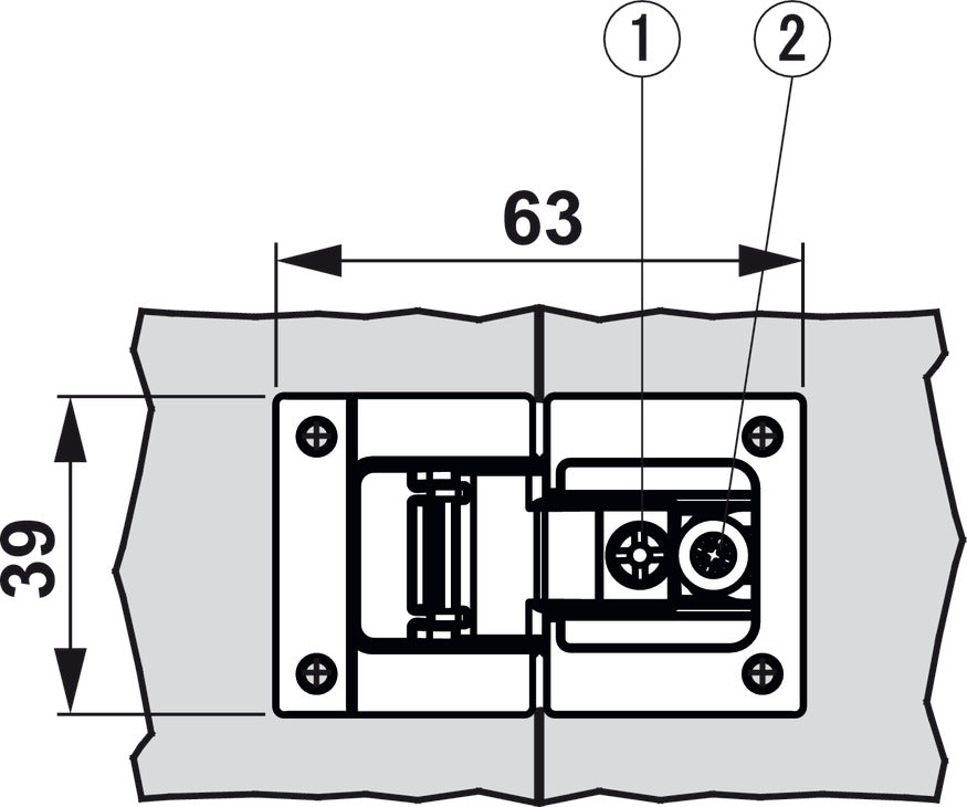 Flap Hinge, Grass Tiomos 90°