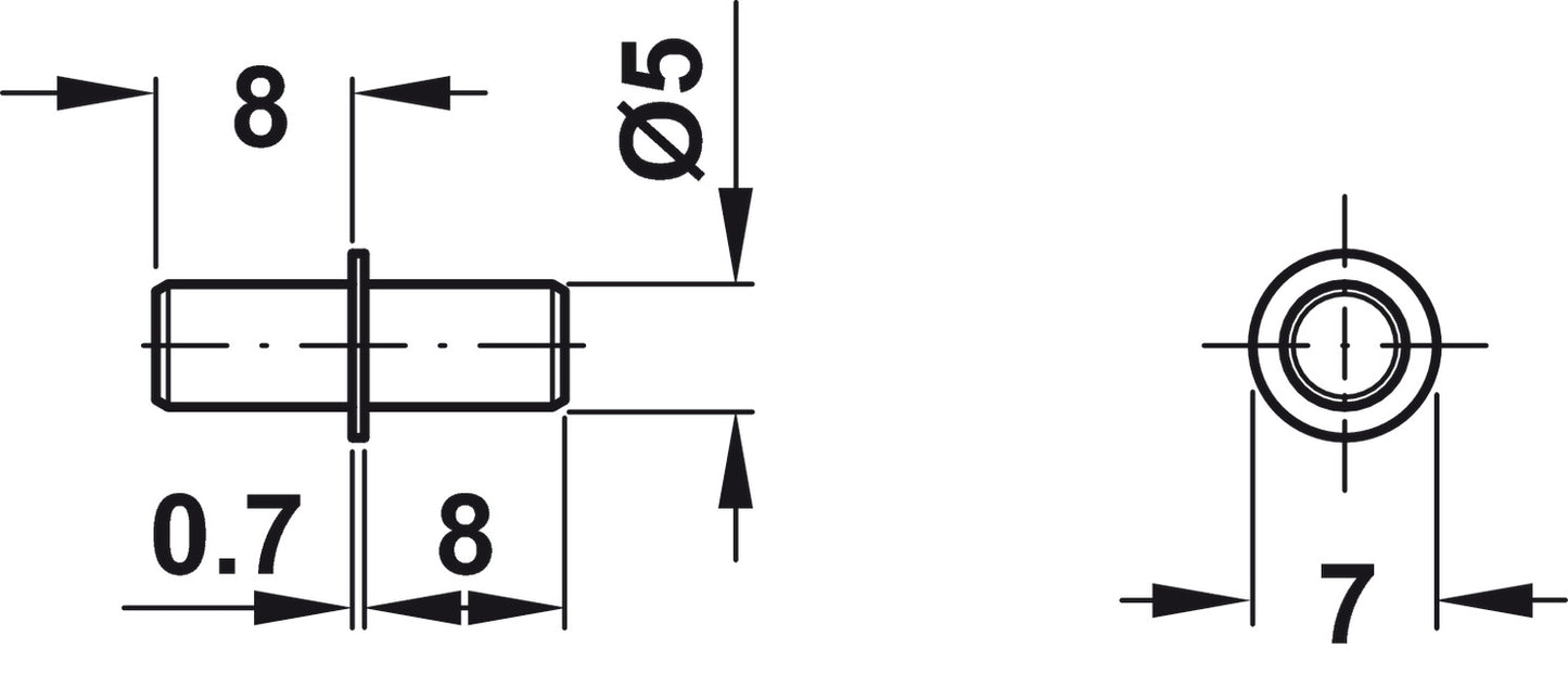 Shelf Support, Ø5 mm