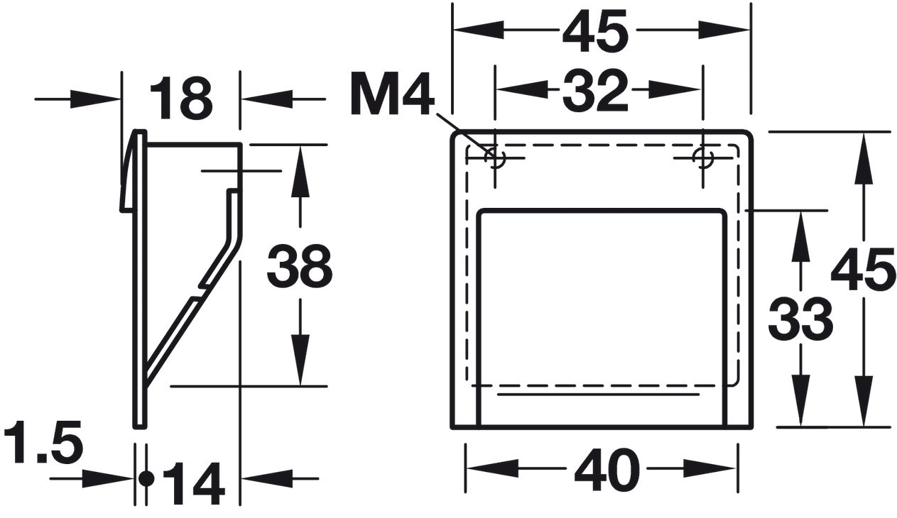 Inset Handle, Zinc