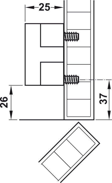 Spacer, For HÃ¤fele Matrix Box P internal drawer and internal pull out