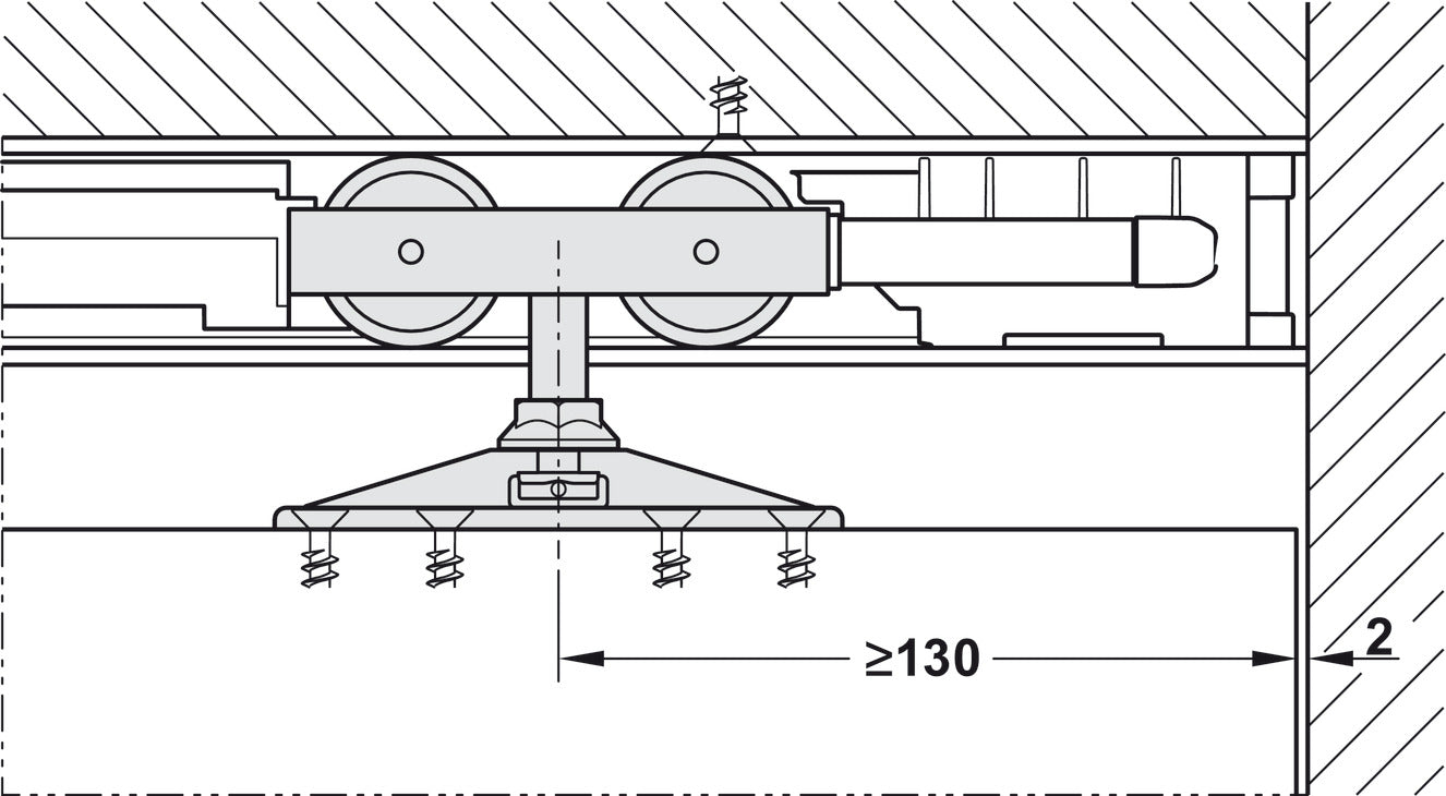 Sliding Door Hardware, Hawa Junior 80/Z, set