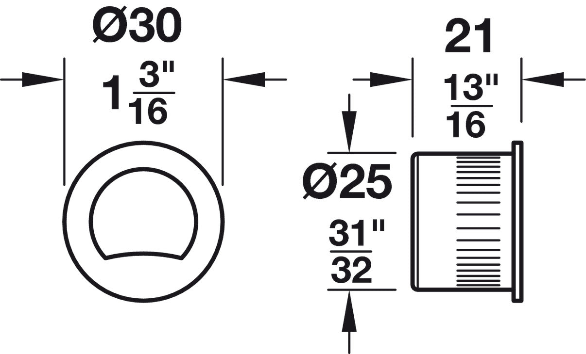 Front Handle, for Mortise Locks on Sliding Doors