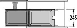 Waste Bin Pull-Out, 20 litres, Hailo Solo 3636-01