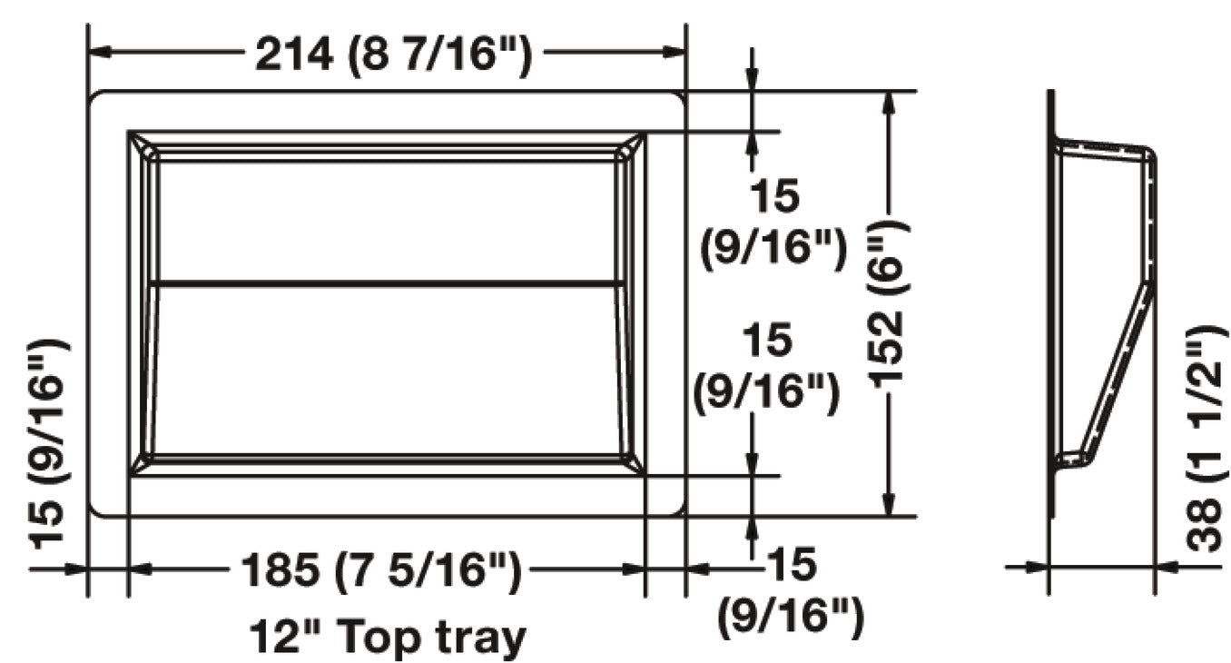 Powered Vanity Drawer, 12"