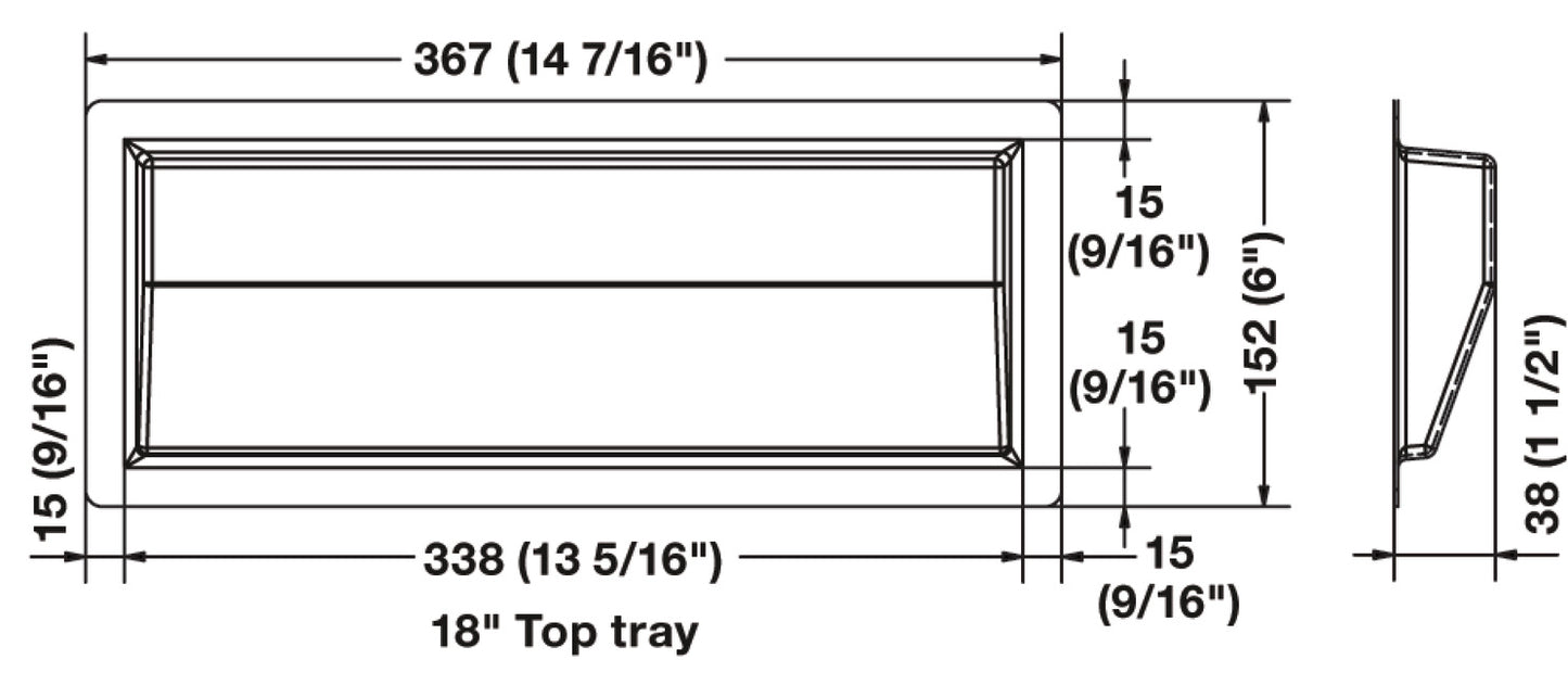 Vanity Drawer, 18"
