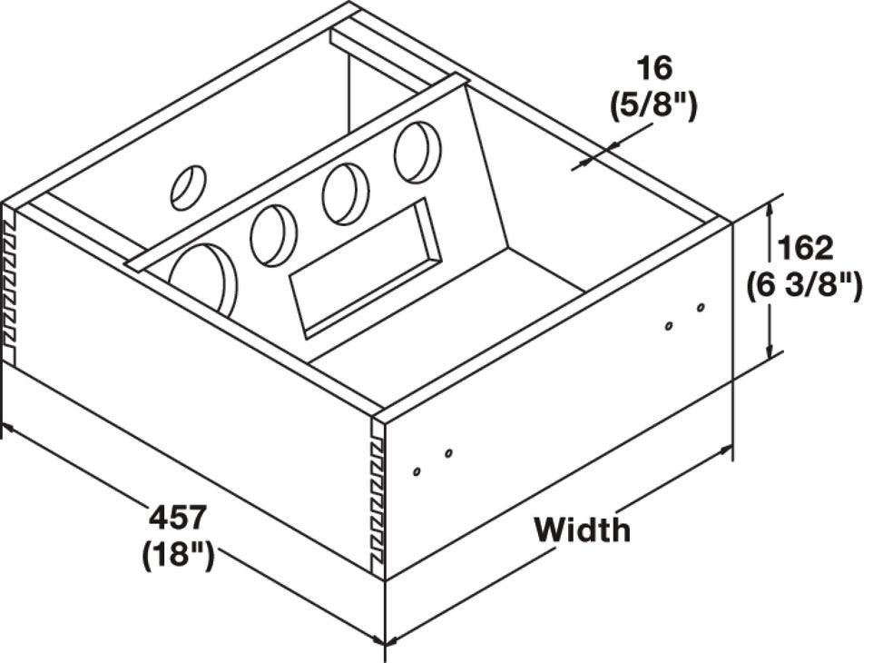 Vanity Drawer, 18"