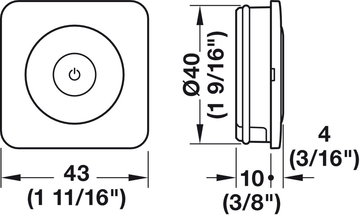 Furniture switch, multifunctional, HÃ¤fele Connect Mesh