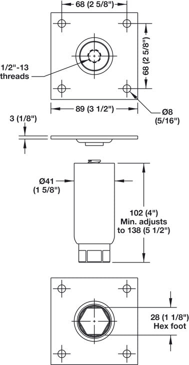 Equipment Feet, Round