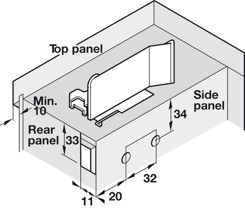 Cabinet Hanger, Screw Fixing, Scarpi-4