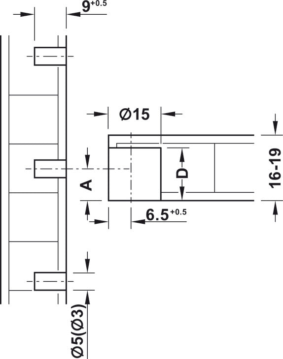 Shelf Connector, HÃ¤fele Ixconnect Tab 15