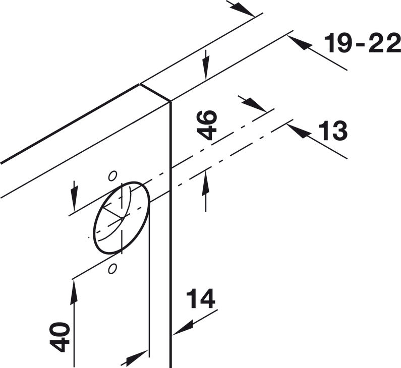 Overlay Door Accessory Pack, 40 mm, for HÃ¤fele Slido F-Park 71 16A
