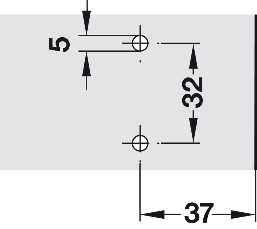 Clip Mounting Plate, Salice, with Pre-Installed 11 mm Euro Screws