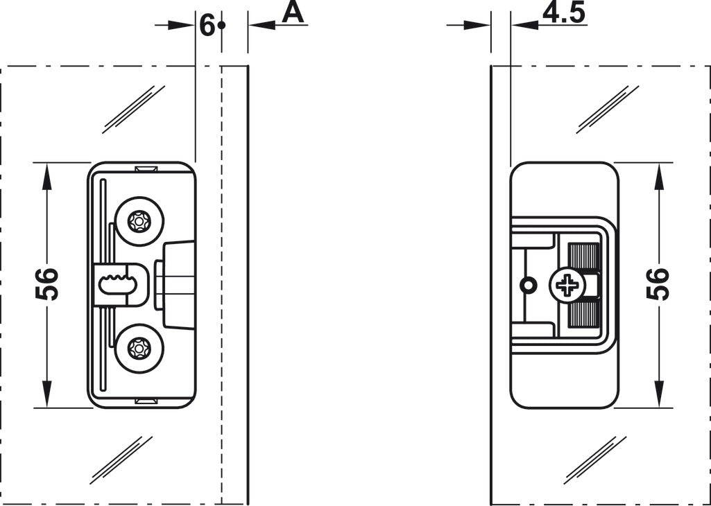 Glass Door Hinge, Grade 1, Non-bore, 220°