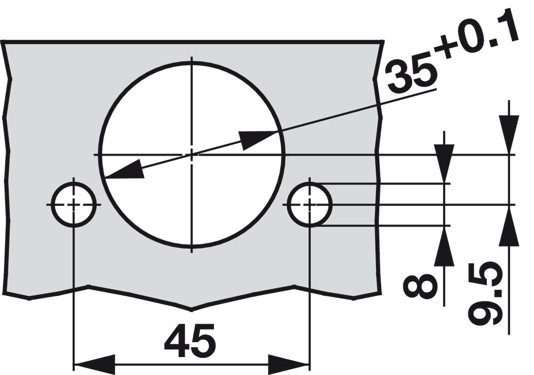 Concealed Hinge, Grass TIOMOS, 120° Opening Angle, Half Overlay