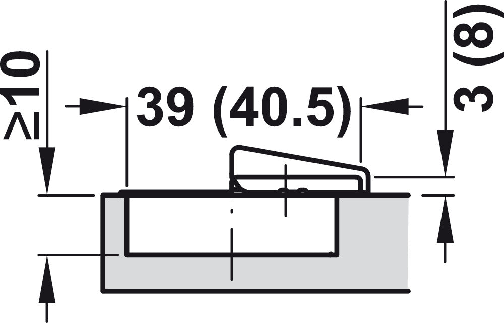 Concealed Hinge, Grass Tiomos 160°, full overlay mounting