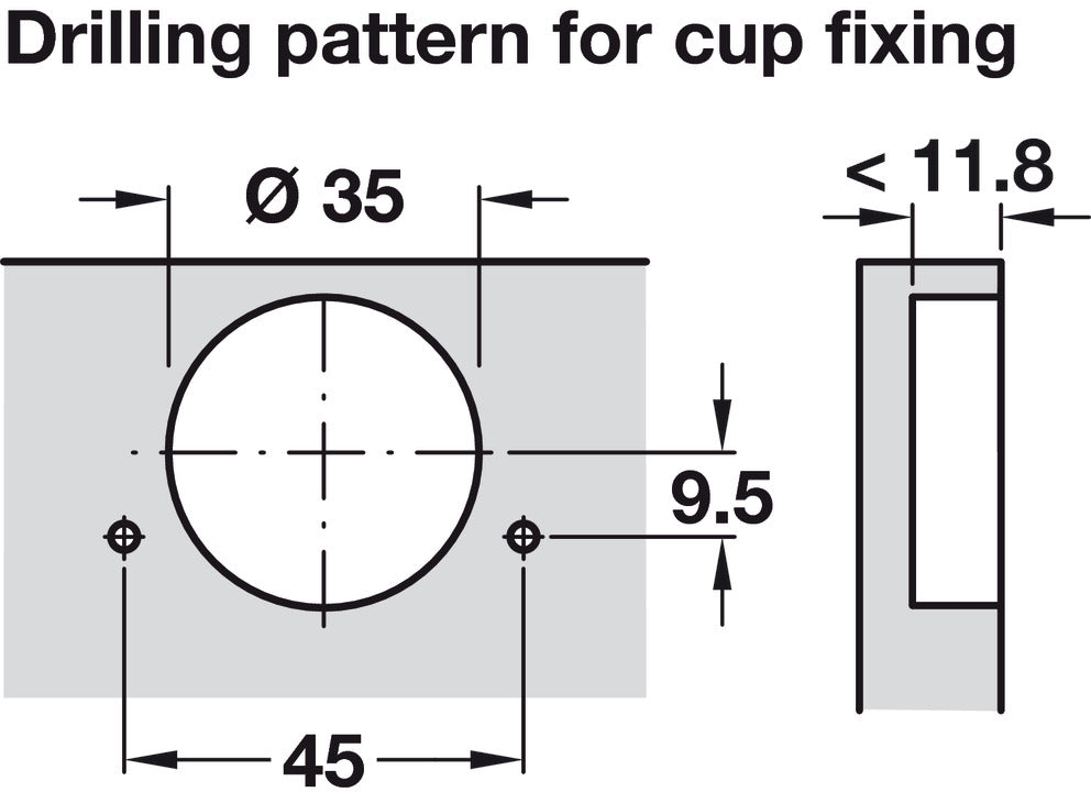 Pie-Cut Corner Hinge, Grass TIOMOS, Self-Close, for Connecting Two Folding Doors