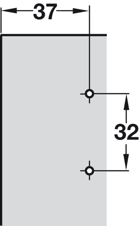 Clip Mounting Plate, Clip-on, For screw fixing with chipboard screws