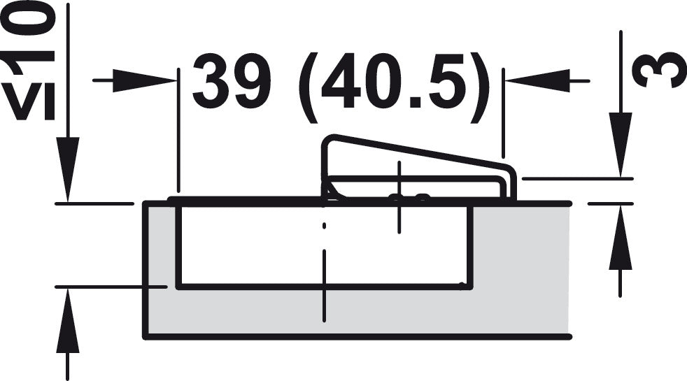 Concealed Hinge, Grass TIOMOS, 165° Opening Angle, Half Overlay