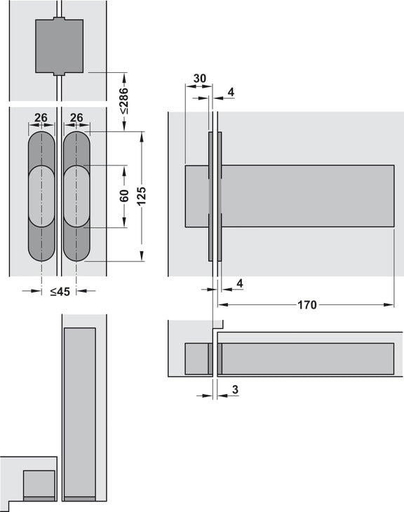 Concealed Jamb Door Closer, Perkomatic R85