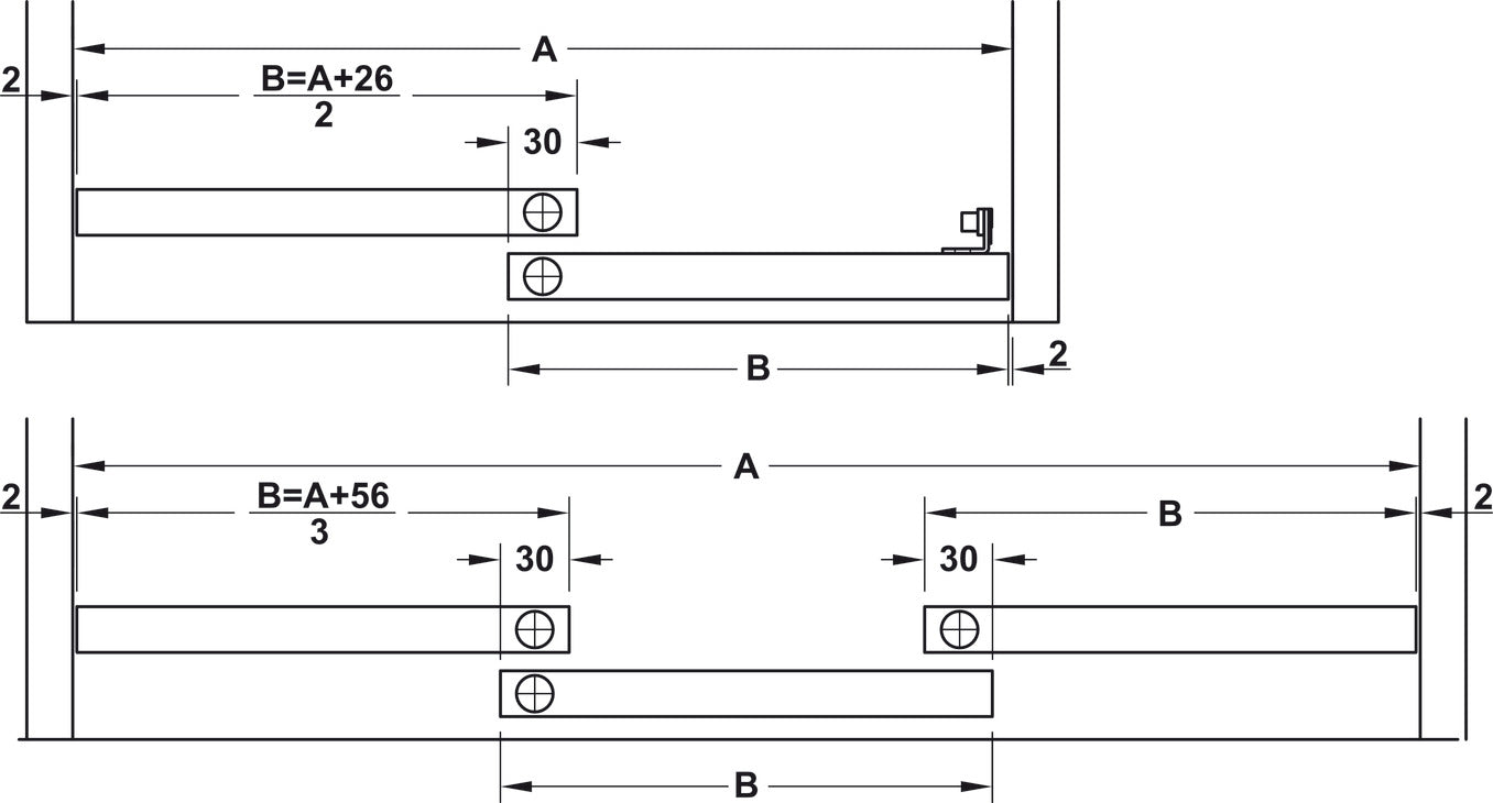 Sliding Door Hardware, Hawa Clipo 26 H IF, set