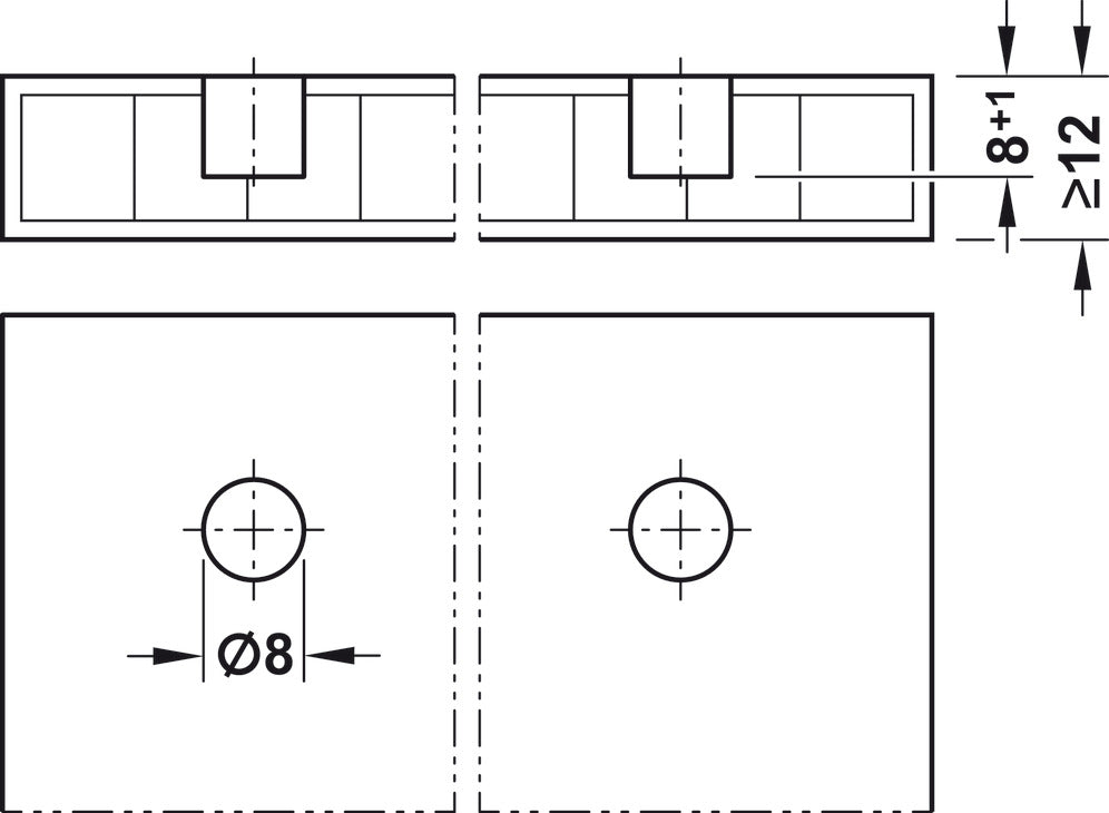 Claw connector, HÃ¤fele Ixconnect CC 8/5/30, Zinc alloy