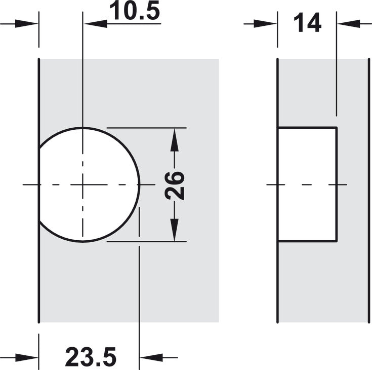 Flap hinge, All Metal, 3 Way Adjustable and Detachable