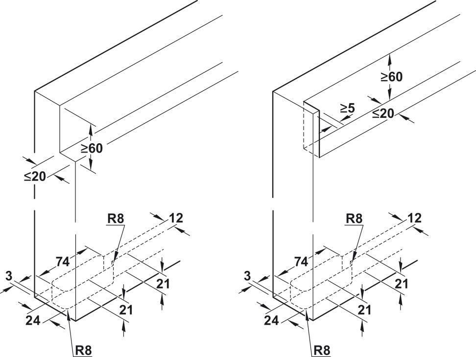Sliding Door Hardware, Slido D-Line43 80M, set with running track for 1 door leaf