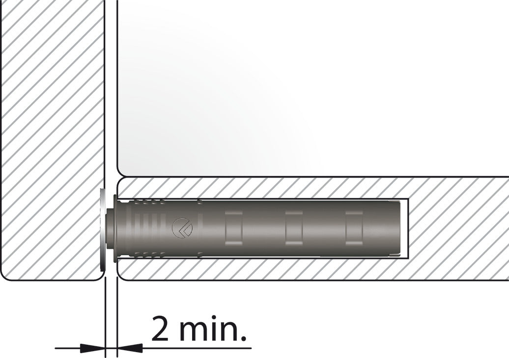 Latch, K Push Tech Concealed, Long, Strong, With Magnet