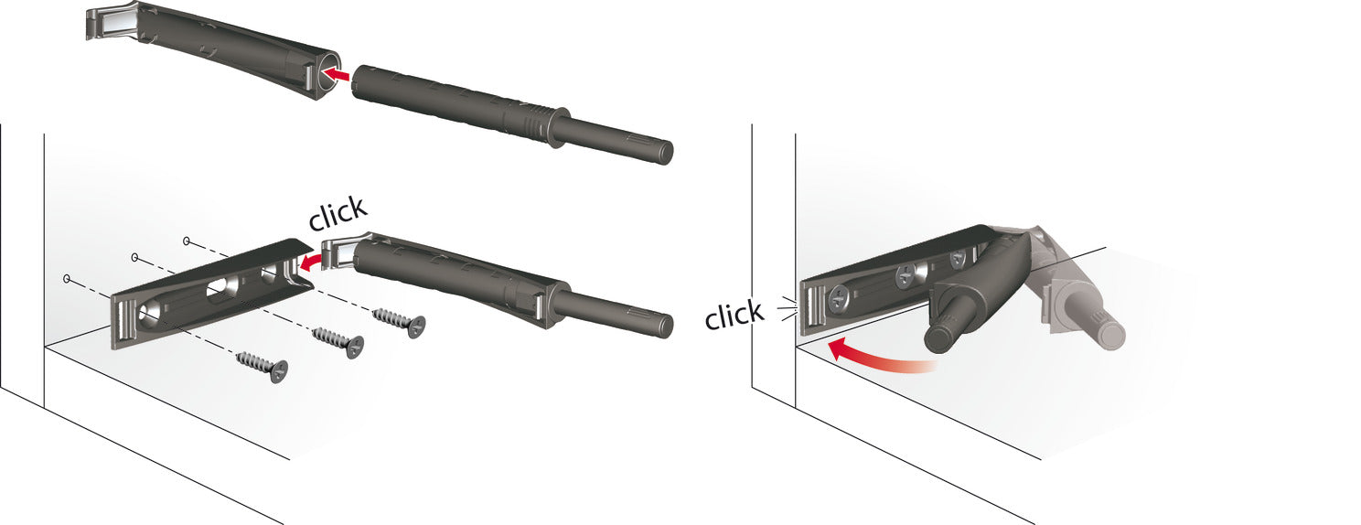 Mounting Plate, Salice, With Pre-Installed Euro Screws
