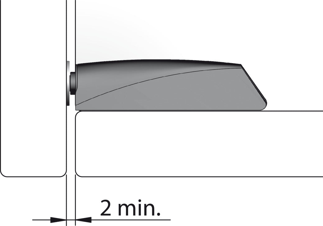 Latch, K Push Tech Concealed, Long, Strong, With Magnet