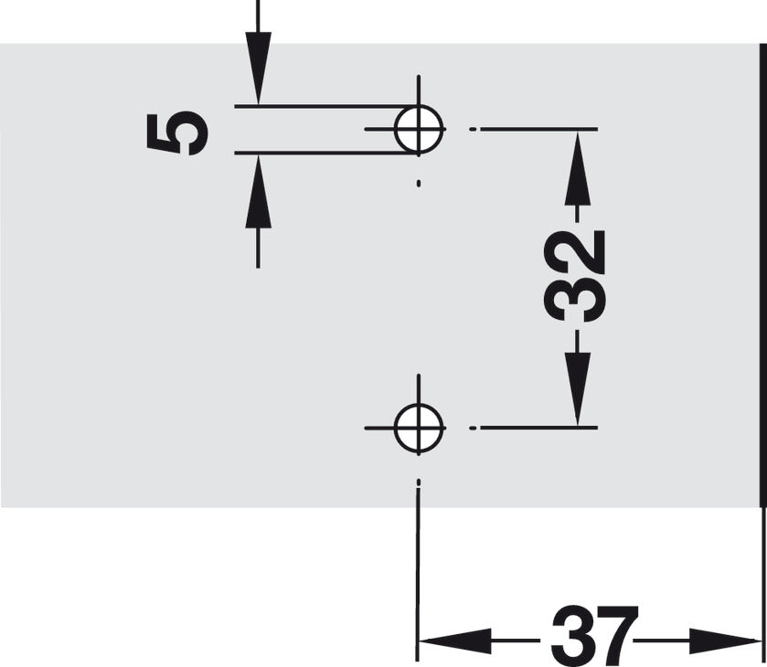 Mounting Plate, Salice, With Pre-Installed Euro Screws