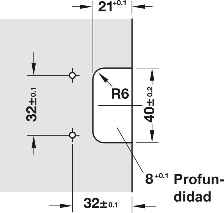 Thin Panel Institutional Hinge, Aximat® 300, Grade 1, Zinc Alloy