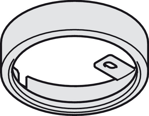 Housing for undermounted light, Round, for HÃ¤fele Loox LED 2094/3094