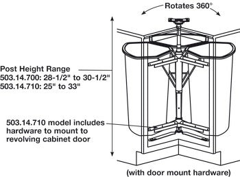 Corner Recycling Bin, KV, Triple Bin