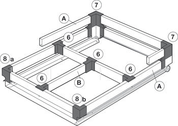 Back Partition Clip, for Grass Zargen Drawer System