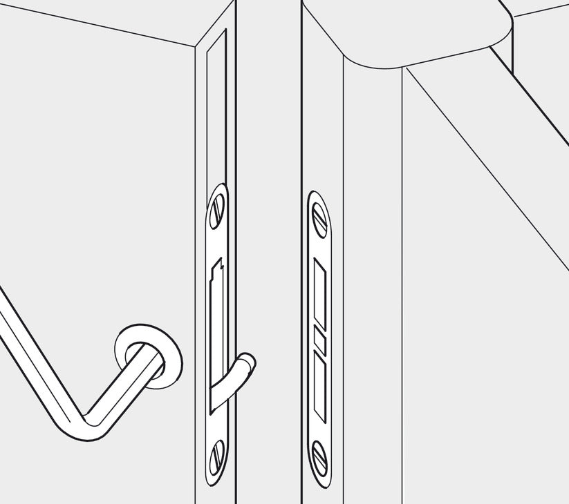 Striking Plate, for Giro-Bolt Lock