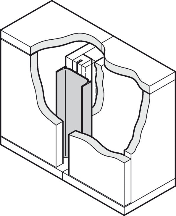 Vertical Profile, Aluminum, 2500 mm Length