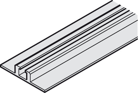 Lower Running Track, Single, Surface-mounted, 38 x 8 mm (1 1/2" x 5/16")
