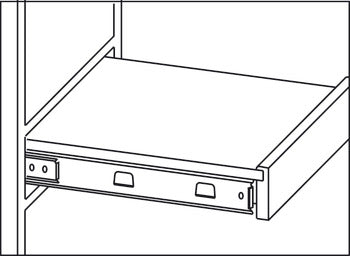 Accuride 322 Pull-Out Side Mounted Shelf Slide, 7/8" Extension, 100 lbs Weight Capacity