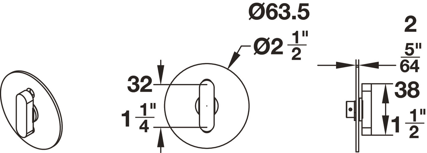 BL100 Privacy Lock, for Sliding Barn Door