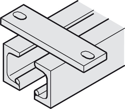 Dual Upper Track, with Mounting Flanges, Ceiling Mounted