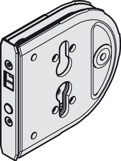Glass Door Lock, Toplock for European Profile Cylinder