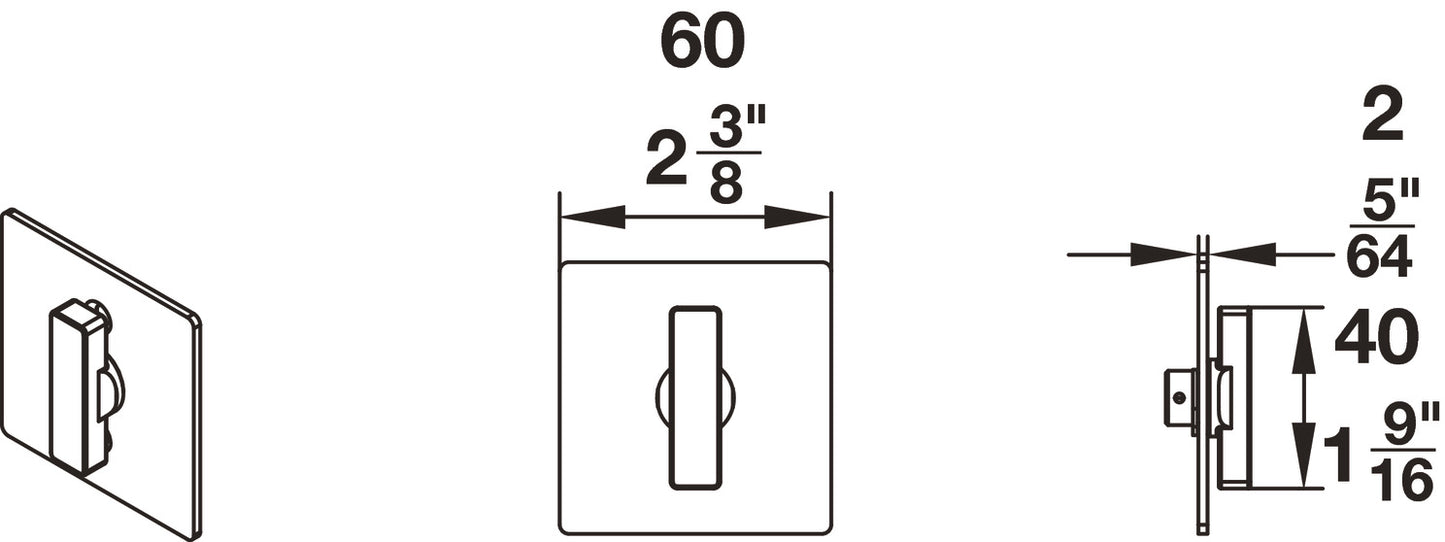 BL100 Privacy Lock, for Sliding Barn Door